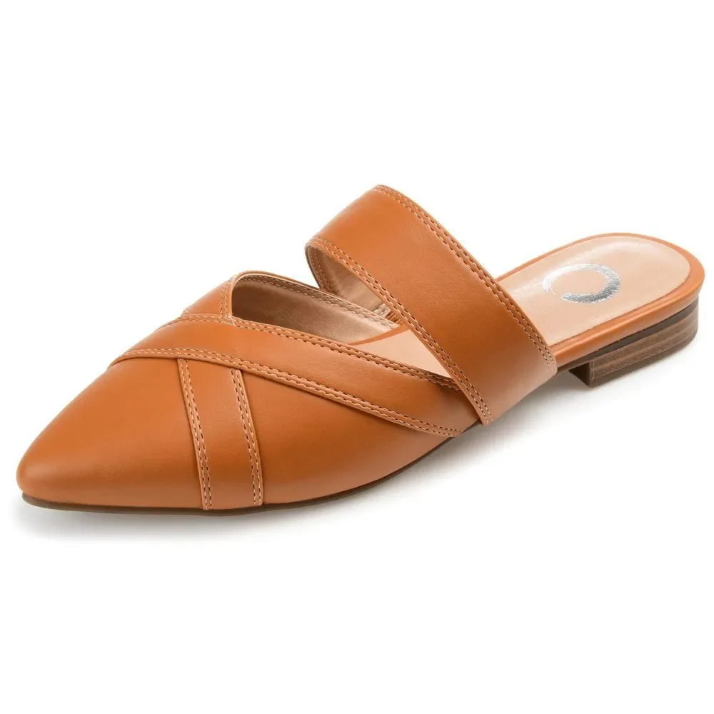 Journee Womens Stasi Tru Comfort Foam Narrow Width Slip On Pointed Toe Mules